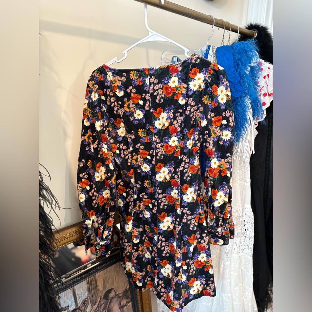 Staud Chandler Velvet Mini Dress - Picture 5 of 8